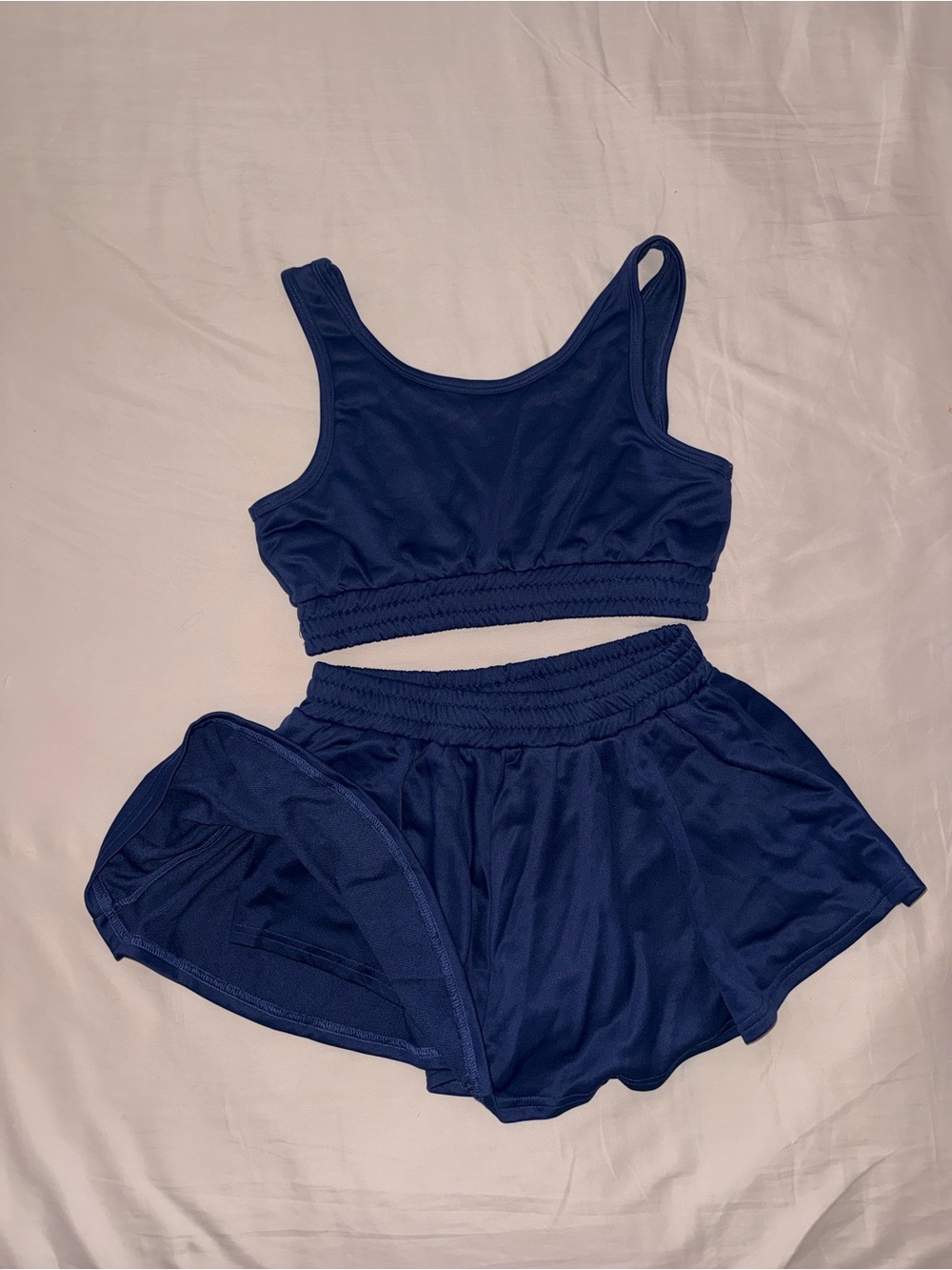 Navy Crop Tank and Skort Set